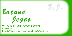 botond jeges business card